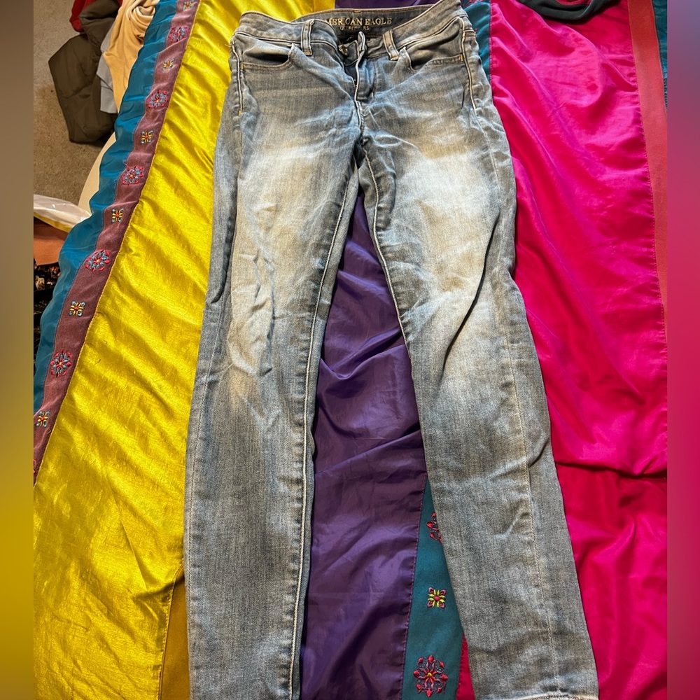 American eagle light blue skinny jeans